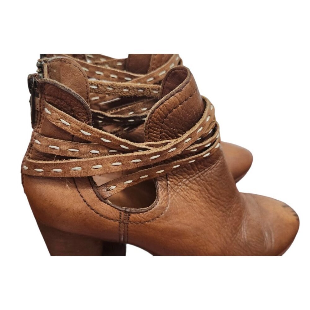 Frye Womens Naomi Pickstitch Shootie Ankle Bootie Size 7.5 Whiskey Boho Rodeo - Picture 3 of 13